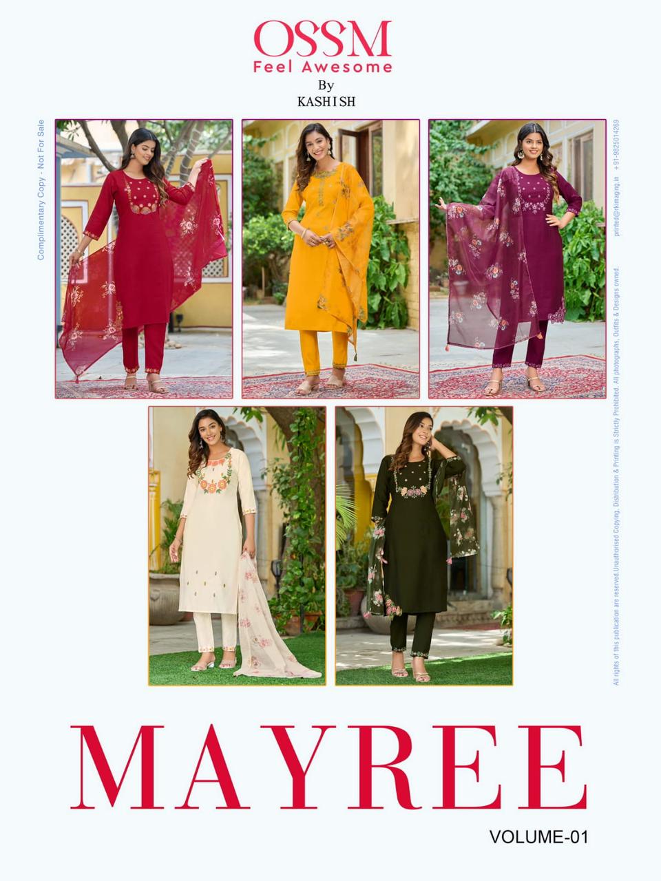 Ossm Mayree Fancy Viscose Designer Readymade Suits Catalog